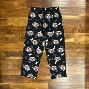 Dog Face Fun Pajama Pants size Large